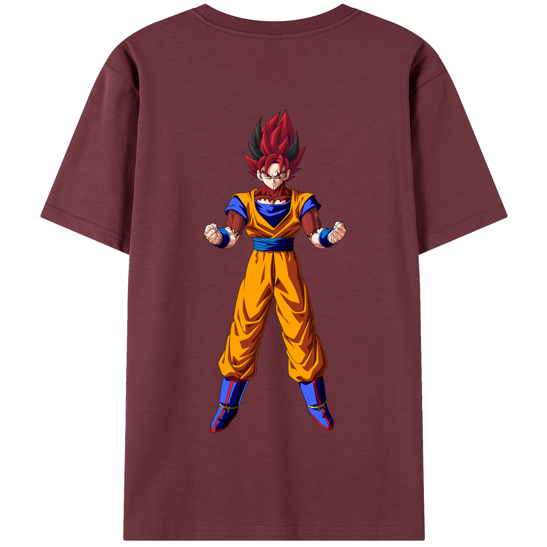 （画像用） ドラゴンボール 孫悟空（そん ごくう）Son Goku カカロット DRAGON BALL Kakarotto 綿100％半袖Tシャツ（背面プリント）